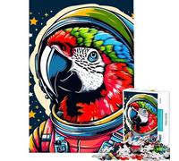 Puzzle da 1000 pezzi per ragazzi pappagallo astronauta puzzle per adulti Wpap gioco pratico antistress gioco stimolante regalo (dimensioni 50x75cm)