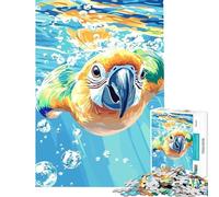 Puzzle da 1000 pezzi per ragazzi pappagallo sott'acqua ideale per compleanni e Natale Migliora la memoria un gioco impossibile adatto a persone dai 14 anni in su (38x52cm)