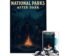 Puzzle da 1000 pezzi per ragazzi "Parchi Nazionali al calar della notte" gioco educativo e stimolante per l'intelletto ideale come regalo di compleanno (dimensioni 75x50cm)