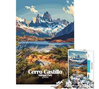 Puzzle da 1000 pezzi per ragazzi Parco Nazionale Cerro Castillo Cile Gioco pratico e coinvolgente per coltivare la pazienza sfida impegnativa (dimensioni 50x75cm)