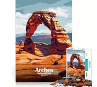 Puzzle da 1000 pezzi per ragazzi,Parco Nazionale degli Arches,Utah,USA,con incastro perfetto,gioco artistico per la mente,regalo per il tempo libero,Natale,arte e svago (38x26cm)