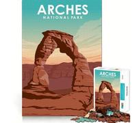 Puzzle da 1000 pezzi per ragazzi,Parco Nazionale degli Archi,con grafica a intagli lisci,gioco di logica,momento di relax,regalo di compleanno,hobby (38x26cm)