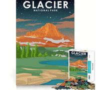 Puzzle da 1000 pezzi per ragazzi,Parco Nazionale dei Ghiacciai,design finemente intagliato,gioco di logica,regalo,divertimento rilassante,compleanno,divertimento (38x26cm)