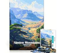 Puzzle da 1000 pezzi per ragazzi, Parco Nazionale dei Monti Simien, Etiopia Poster Gioco a incastro, stimola la mente, divertimento, svago, Natale, arte per la casa (50x75cm)