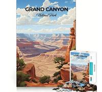 Puzzle da 1000 pezzi per ragazzi,Parco Nazionale del Grand Canyon,design finemente intagliato,gioco di logica,regalo,divertimento rilassante,compleanno,divertimento (38x26cm)