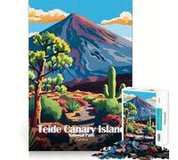 Puzzle da 1000 pezzi per ragazzi, Parco Nazionale del Teide, Isole Canarie, Spagna Gioco di incastro, decorazione, esercizio mentale, svago, regalo di Natale (38x52cm)