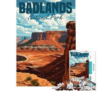 Puzzle da 1000 pezzi per ragazzi Parco Nazionale delle Badlands sfida di velocità da completare gioco rilassante per ragazzi dai 14 anni in su (50x75cm)
