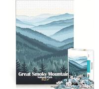 Puzzle da 1000 pezzi per ragazzi, Parco Nazionale delle Great Smoky Mountains, gioco educativo, divertente antistress, regalo di Natale o compleanno 50x75cm