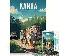 Puzzle da 1000 pezzi per ragazzi,Parco Nazionale di Kanha,intagli precisi,gioco di logica e divertimento,ideale per momenti di relax,decorazione natalizia da parete (50x75cm)