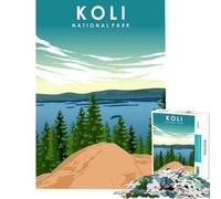 Puzzle da 1000 pezzi per ragazzi Parco Nazionale di Koli Finlandia Gioco interattivo giocattolo coinvolgente per coltivare la pazienza attività artistiche regalo educativo (dimensioni 75x50cm)