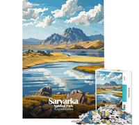 Puzzle da 1000 pezzi per ragazzi Parco Nazionale di Saryarka Kazakistan Giocattolo educativo gioco pratico regalo di compleanno regalo per il Secret Santa (dimensioni 50x75cm)