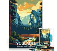 Puzzle da 1000 pezzi per ragazzi, Parco Nazionale di Yosemite, gioco di incastro preciso, sfida mentale, divertimento rilassante, scena natalizia (50x75cm)
