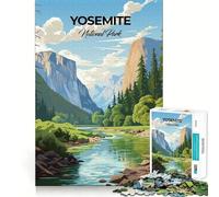 Puzzle da 1000 pezzi per ragazzi, Parco Nazionale di Yosemite, gioco di incastro, stimolazione mentale, divertimento, svago, Natale, arte per la casa (50x75cm)