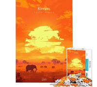 Puzzle da 1000 pezzi per ragazzi Parco Nazionale Kruger gioco pratico giocattolo avvincente per coltivare la pazienza ottimo regalo sfida impegnativa (dimensioni 38x26cm)