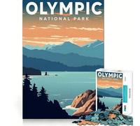 Puzzle da 1000 pezzi per ragazzi,Parco Nazionale Olimpico,taglio preciso,arte,logica,giocattolo divertente,momento di gioco accogliente,decorazione natalizia da parete (50x75cm)