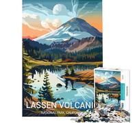 Puzzle da 1000 pezzi per ragazzi Parco Nazionale Vulcanico di Lassen gioco educativo sfida giocattolo difficile opera d'arte regalo (dimensioni 38x26cm)