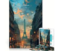 Puzzle da 1000 pezzi per ragazzi,Parigi,Torre Eiffel,taglio fine,gioco di logica,divertimento,momento di relax,decorazione natalizia da parete (50x75cm)