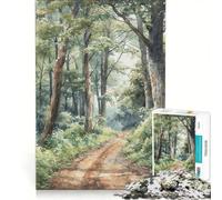 Puzzle da 1000 pezzi per ragazzi "Passaggio nel bosco" gioco educativo divertente antistress collezione d'artista opera d'arte 50x75cm