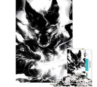 Puzzle da 1000 pezzi per ragazzi pastore tedesco guerriero con spada giocattolo a tema animali gioco educativo rilassante per divertimento in famiglia regalo di Babbo Natale segreto (38x26cm)