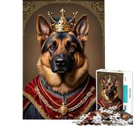 Puzzle da 1000 pezzi per ragazzi Pastore Tedesco Re Difficile e Sfida per Divertimento in Famiglia Gioco Divertente per 14+ Gioco di Puzzle Offerto (50x75cm)