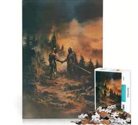 Puzzle da 1000 pezzi per ragazzi Patto dei Cavalieri Gioco rilassante Sfida impegnativa Collezione d'artista Belle Arti 38x26cm
