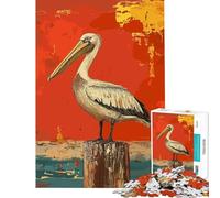 Puzzle da 1000 pezzi per ragazzi pellicano su un palo Giochi rilassanti giocattoli che creano dipendenza per coltivare la pazienza sfida impegnativa (dimensioni 50x75cm)