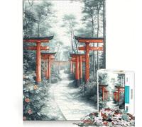 Puzzle da 1000 pezzi per ragazzi, percorso del santuario giapponese, gioco pratico, analisi e logica, adatto come decorazione da scrivania 50x75cm