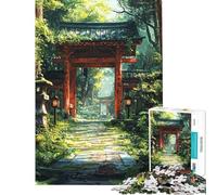 Puzzle da 1000 pezzi per ragazzi percorso del santuario giapponese gioco rompicapo per adulti taglio di precisione difficile e stimolante (dimensioni 50x75cm)