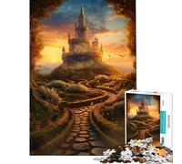 Puzzle da 1000 pezzi per ragazzi percorso verso il castello puzzle per adulti gioco pratico ideale per passare il tempo durante le vacanze perfetto come regalo (dimensioni 50x75cm)