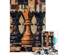 Puzzle da 1000 pezzi per ragazzi pezzi degli scacchi pittura divertimento a casa attività per tutta la famiglia migliora la memoria adatto dai 14 anni in su 38x26cm