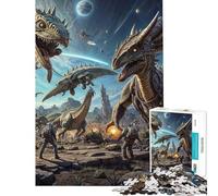 Puzzle da 1000 pezzi per ragazzi Pianeta alieno Predatori Puzzle per adulti Giochi per famiglie Un'opera d'arte Gioco stimolante Regalo (dimensioni 38x26cm)