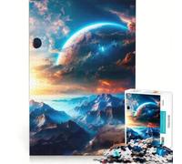 Puzzle da 1000 pezzi per ragazzi, Pianeta Fantasma, giocattolo fai da te, decorazione da parete, con pezzi di forma casuale completamente ad incastro 38x52cm