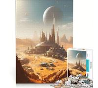Puzzle da 1000 pezzi per ragazzi: Pianeta Rosso Marte Paesaggio Urbano Gioco Impossibile Interazione Genitore-Figlio Regalo di Natale e Compleanno 38x52cm