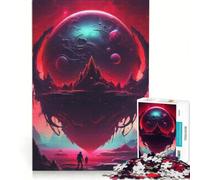 Puzzle da 1000 pezzi per ragazzi "Pianeta sconosciuto" gioco educativo regalo di compleanno collezione d'artista opera d'arte 38x26cm