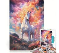 Puzzle da 1000 pezzi per ragazzi, Pianure Celesti con Cavalli, Giocattolo decorativo da parete, Allena la mente e la mano, Ottimo regalo per gli appassionati di videogiochi 50x75cm