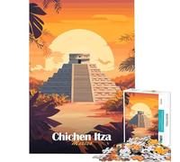 Puzzle da 1000 pezzi per ragazzi piramide di Chichen Itza giocattolo avvincente per coltivare la pazienza giochi rilassanti corsa di velocità manuale ottimo regalo (dimensioni 38x52cm)