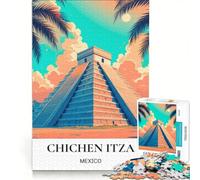 Puzzle da 1000 pezzi per ragazzi, piramide di Chichen Itza, giochi educativi, attività divertenti da fare a casa, collezione d'artista, belle arti 50x75cm