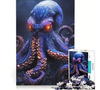 Puzzle da 1000 pezzi per ragazzi: polpo gigante con occhi luminosi, gioco educativo, corsa a tempo, collezione d'artista, belle arti 38x26cm