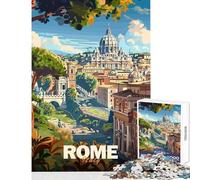 Puzzle da 1000 pezzi per ragazzi poster con paesaggio urbano di Roma giochi educativi decorazioni per la casa giocattoli fai da te regali di compleanno e unici (38x52cm)