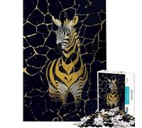 Puzzle da 1000 pezzi per ragazzi poster con zebra dorata ideale per compleanni e Natale Divertente e umoristico gioco educativo per ragazzi dai 14 anni in su 50x75cm