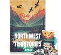 Puzzle da 1000 pezzi per ragazzi poster dei Territori del Nord-Ovest del Canada gioco educativo rilassante e stimolante sfida unica 38x52cm