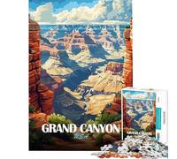 Puzzle da 1000 pezzi per ragazzi poster di viaggio del Grand Canyon USA gioco educativo sfida gioco rilassante antistress opera d'arte regalo (dimensioni 38x26cm)