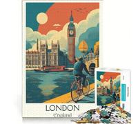 Puzzle da 1000 pezzi per ragazzi, poster di viaggio di Londra, giochi rilassanti, attività divertenti da fare a casa, ottimo regalo per gli appassionati di videogiochi 38x52cm