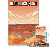 Puzzle da 1000 pezzi per ragazzi,poster vintage del Dead Horse Point State Park,disegno dai bordi precisi,attività stimolante per la mente,gioco rilassante,regalo di compleanno (50x75cm)