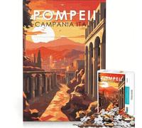 Puzzle da 1000 pezzi per ragazzi, poster vintage di Pompei, decorazione murale, stimola la memoria, compleanno e Natale 38x26cm