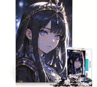 Puzzle da 1000 pezzi per ragazzi, Principessa anime dagli occhi azzurri, gioco educativo, allena la mente e la manualità, regalo per amici e familiari 50x75cm