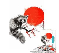 Puzzle da 1000 pezzi per ragazzi procione arte giapponese difficile e stimolante perfetto per la decorazione gioco educativo per ragazzi dai 14 anni in su 50x75cm