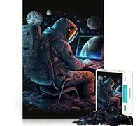 Puzzle da 1000 pezzi per ragazzi Programmatore nello spazio - Stimola la memoria, rilassa il tempo, bordi precisi, 50x75cm