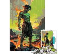 Puzzle da 1000 pezzi per ragazzi: Prometeo Guardiano della Fiamma Primordiale Puzzle rilassante decorazione da parete ideale come regalo per tutta la famiglia (dimensioni 38x52cm)