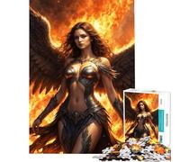 Puzzle da 1000 pezzi per ragazzi puzzle "Angelo caduto ribelle" divertimento a casa un'opera d'arte fai-da-te giocattolo per ragazzi dai 14 anni in su (38x26cm)